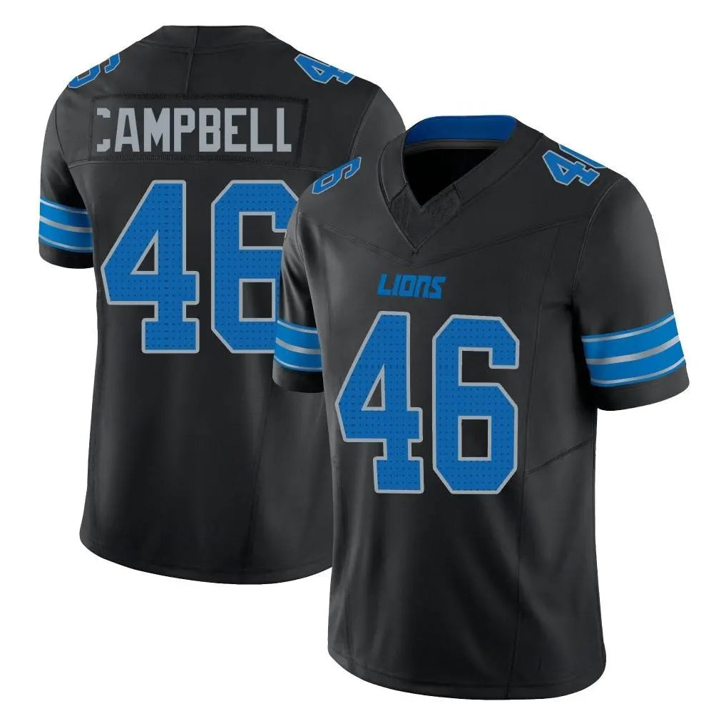 Jdoa D.Lions #46 Jack Campbell Player Black Alternate Vapor F.U.S.E. Limited Home Game Stitched Jerseys