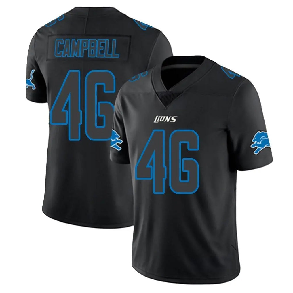 Jdoa D.Lions #46 Jack Campbell Player Black Impact Limited Home Game Stitched Jerseys