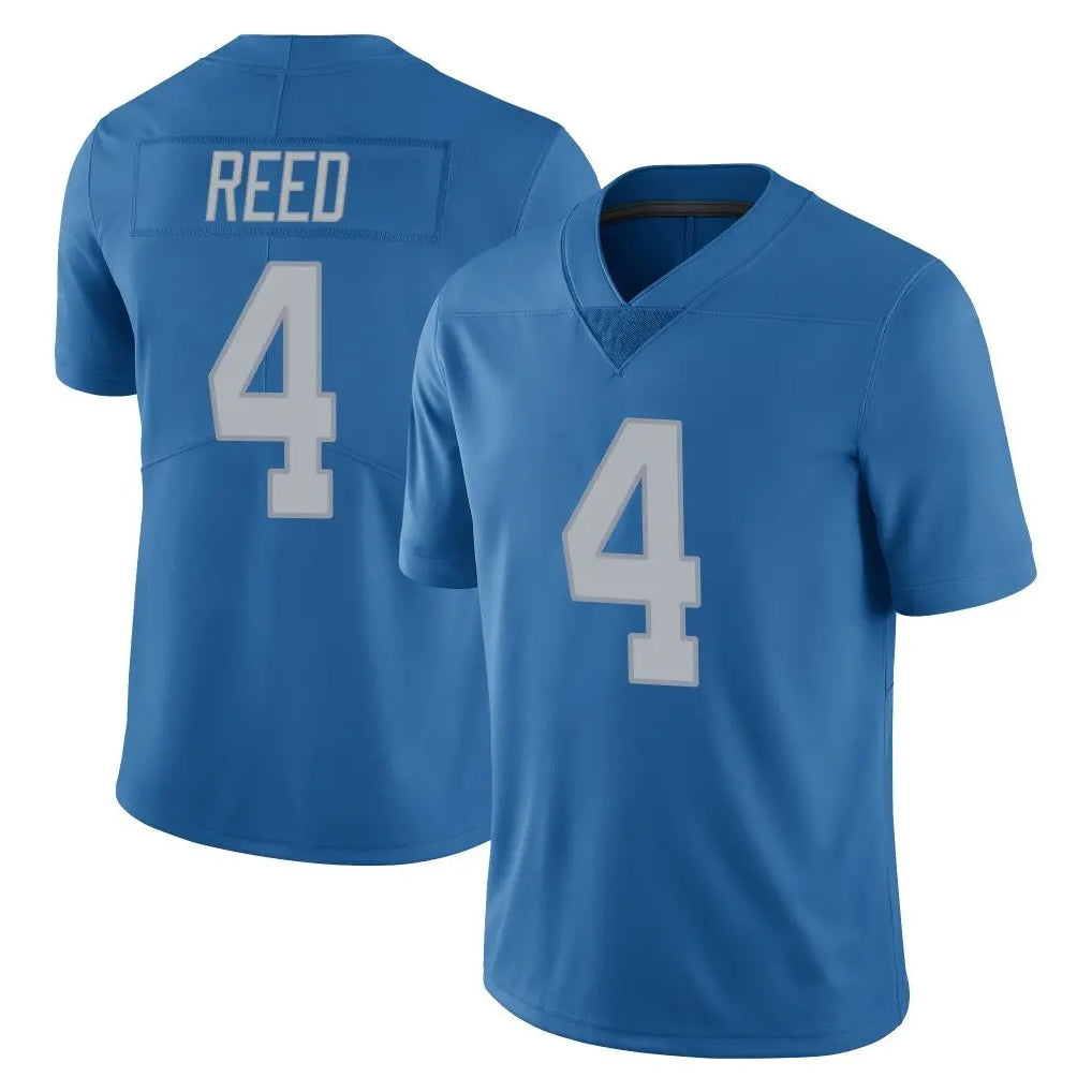 Jdoa D.Lions #4 D.J. Reed Player Blue Limited Throwback Vapor Untouchable Stitched Jerseys