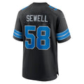 Jdoa D.Lions #58 Penei Sewell Player Black Home Game Stitched Jerseys