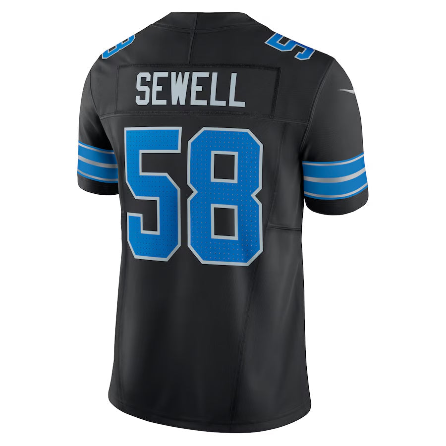 Jdoa D.Lions #58 Penei Sewell Player Black Vapor F.U.S.E. Limited Game Stitched Jerseys