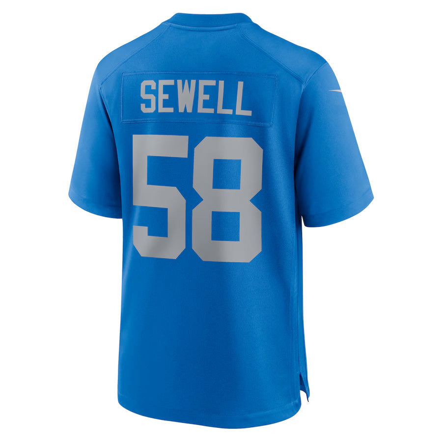 Jdoa D.Lions #58 Penei Sewell Player Blue Alternate Game Stitched Jerseys