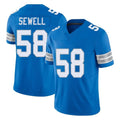 Jdoa D.Lions #58 Penei Sewell Player Blue Limited Vapor F.U.S.E. Alternate Home Game Stitched Jerseys