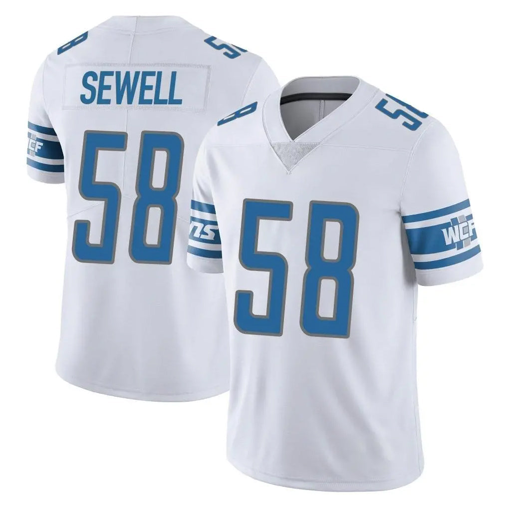 Jdoa D.Lions #58 Penei Sewell Player White Limited Vapor Untouchable Home Game Stitched Jerseys
