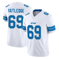 Jdoa D.Lions #69 Tate Ratledge Player White Limited Vapor F.U.S.E. Alternate Home Game Stitched Jerseys