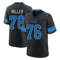 Jdoa D.Lions #76 Blake Miller Player Black Alternate Home Game Stitched Jerseys
