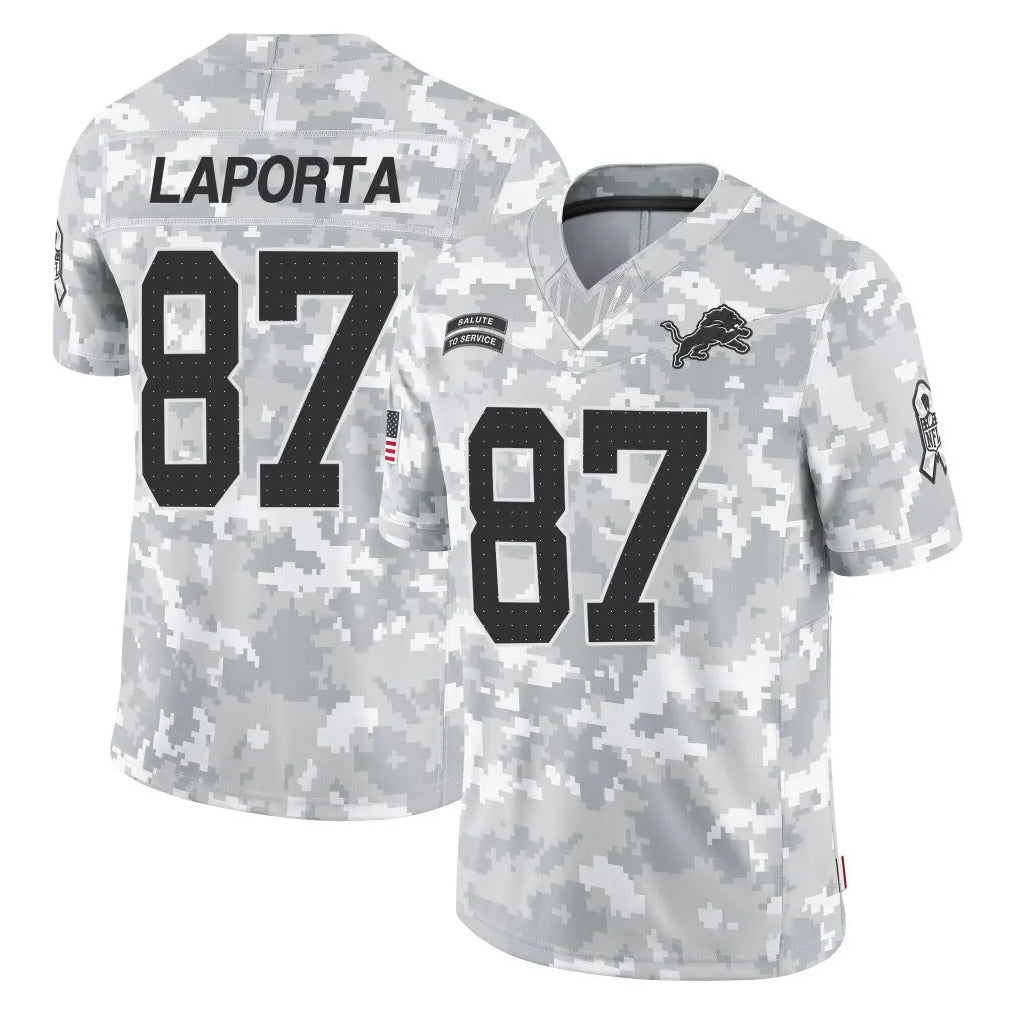 Jdoa D.Lions #87 Sam LaPorta Player Arctic Camo Salute To Service Limited Stitched Jerseys