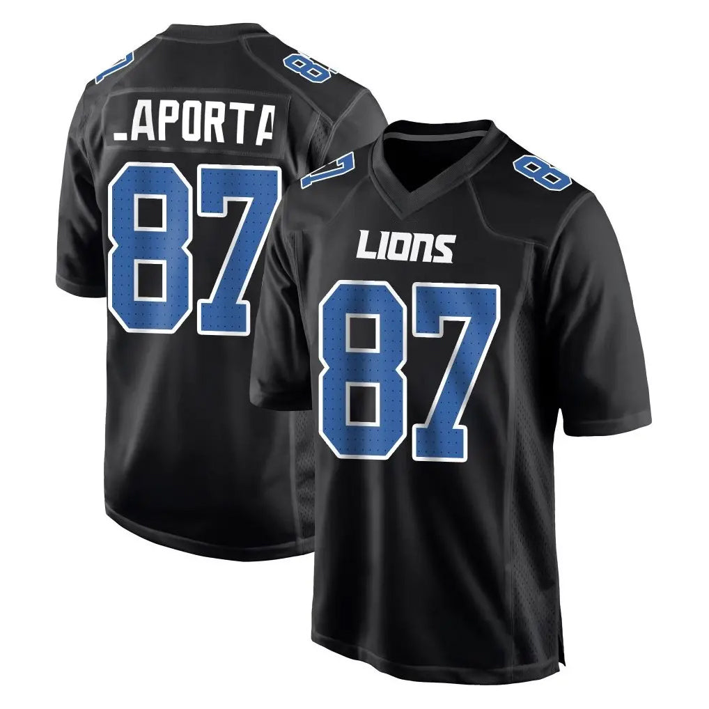 Jdoa D.Lions #87 Sam LaPorta Player Black Fashion Home Game Stitched Jerseys