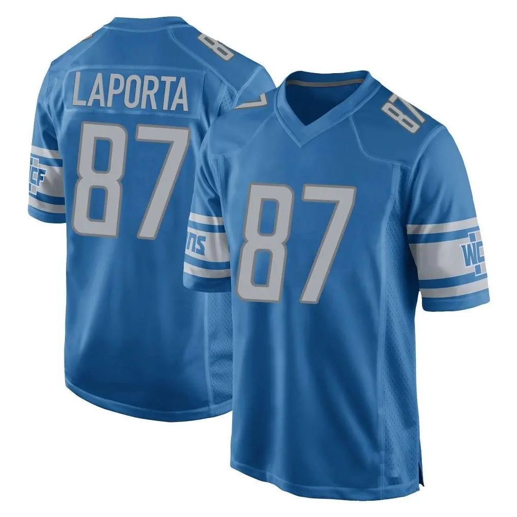 Jdoa D.Lions #87 Sam LaPorta Player Blue Home Game Stitched Jerseys