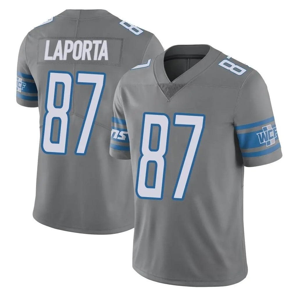 Jdoa D.Lions #87 Sam LaPorta Player Gray Vapor Untouchable Limited Home Game Stitched Jerseys