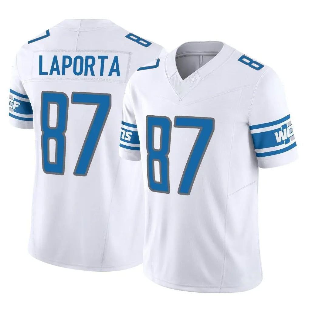 Jdoa D.Lions #87 Sam LaPorta Player White Vapor F.U.S.E. Limited Home Game Stitched Jerseys