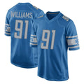 Jdoa D.Lions #91 Tyleik Williams Player Blue Home Game Stitched Jerseys