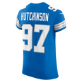 Jdoa D.Lions #97 Aidan Hutchinson Blue Team Vapor F.U.S.E. Elite Stitched Jerseys