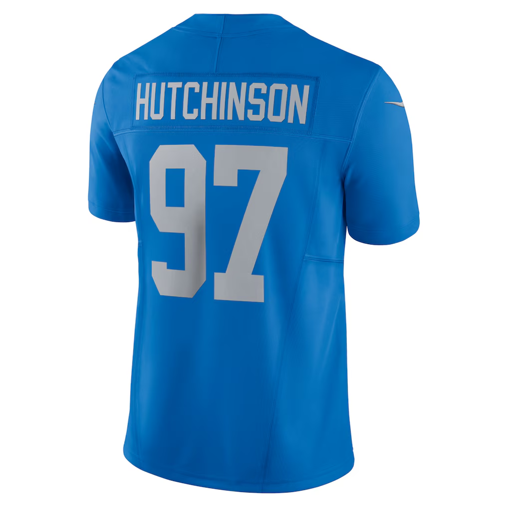 Jdoa D.Lions #97 Aidan Hutchinson Blue Vapor F.U.S.E. Alternate Limited Stitched Jerseys