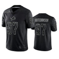 Jdoa D.Lions #97 Aidan Hutchinson Player Black REFLECTIVE Limited Stitched Jerseys