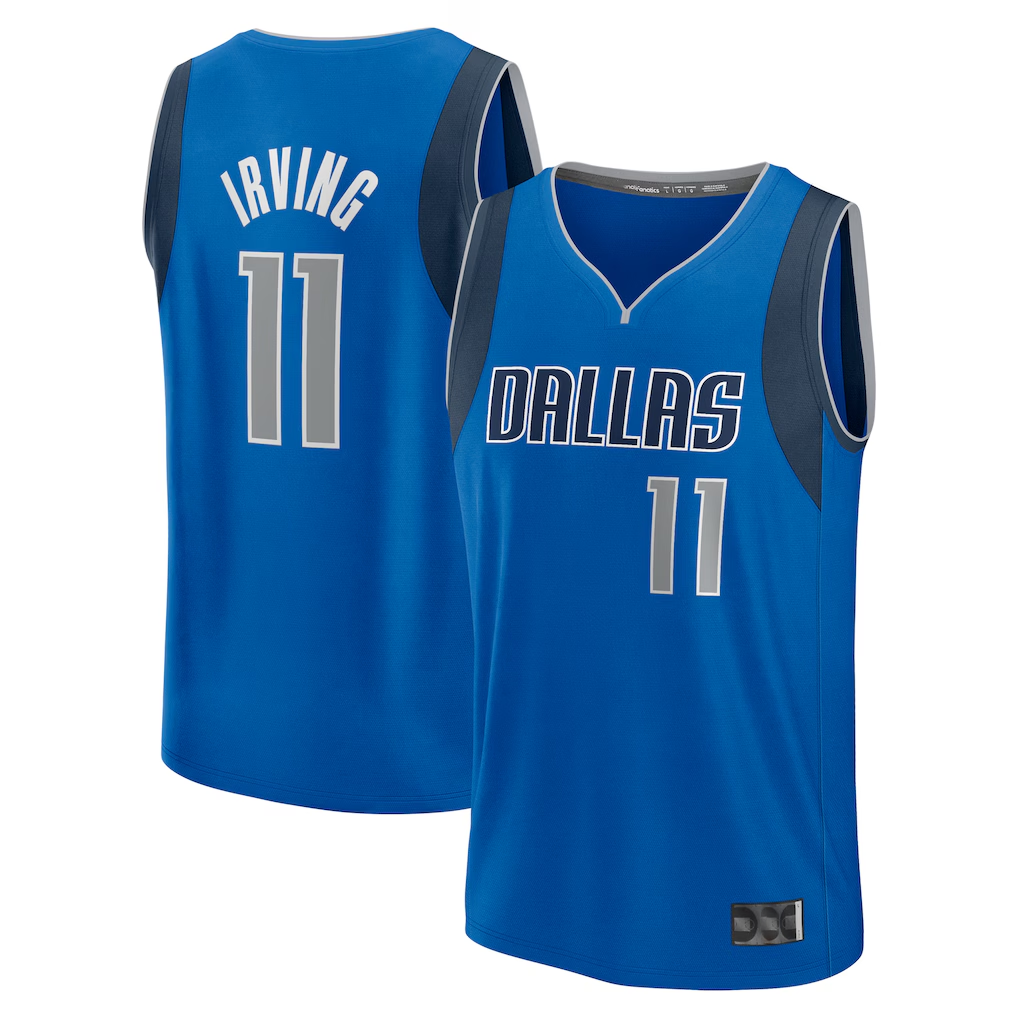 Jdoa D.Mavericks #11 Kyrie Irving Blue Fast Break Replica Player Jerseys - Icon Edition