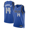 Xdoa D.Mavericks #14 Morez Johnson Jr. Blue Icon Swingman Stitched Jerseys