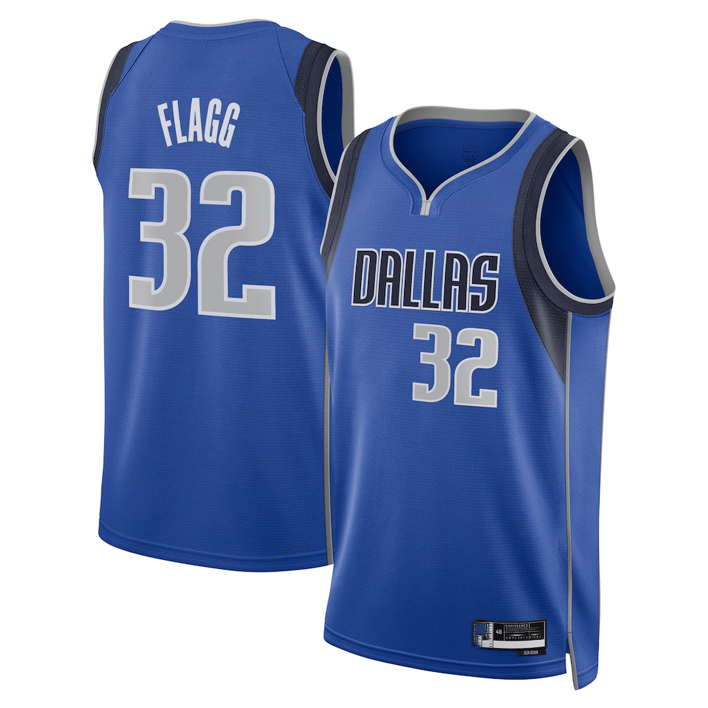 Jdoa D.Mavericks #32 Cooper Flagg Blue 2025  Draft First Round Pick Swingman Jerseys - Icon Edition