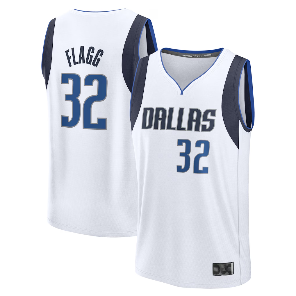 Xdoa D.Mavericks #32 Cooper Flagg White 2025 Draft First Round Pick Fast Break Replica Jerseys - Association Edition