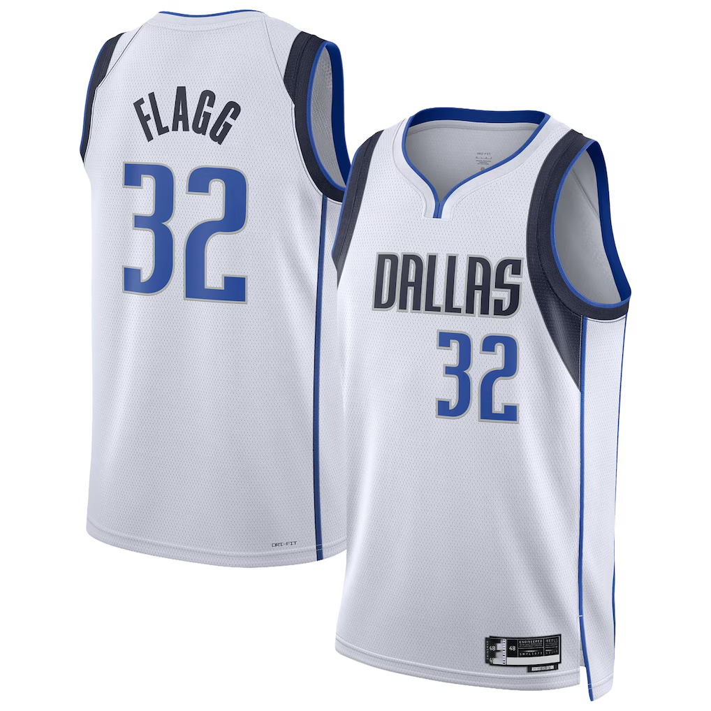 Xdoa D.Mavericks #32 Cooper Flagg White Swingman Player Jerseys - Association Edition