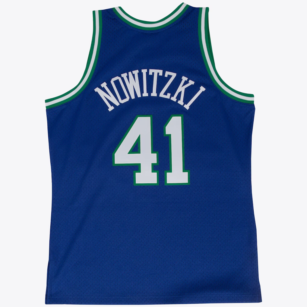 Xdoa D.Mavericks #41 Dirk Nowitzki Road 1998-99 Mitchell & Ness Swingman Stitched Jerseys