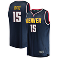 Xdoa D.Nuggets #15 Nikola Jokic Navy Fast Break Player Jerseys - Icon Edition