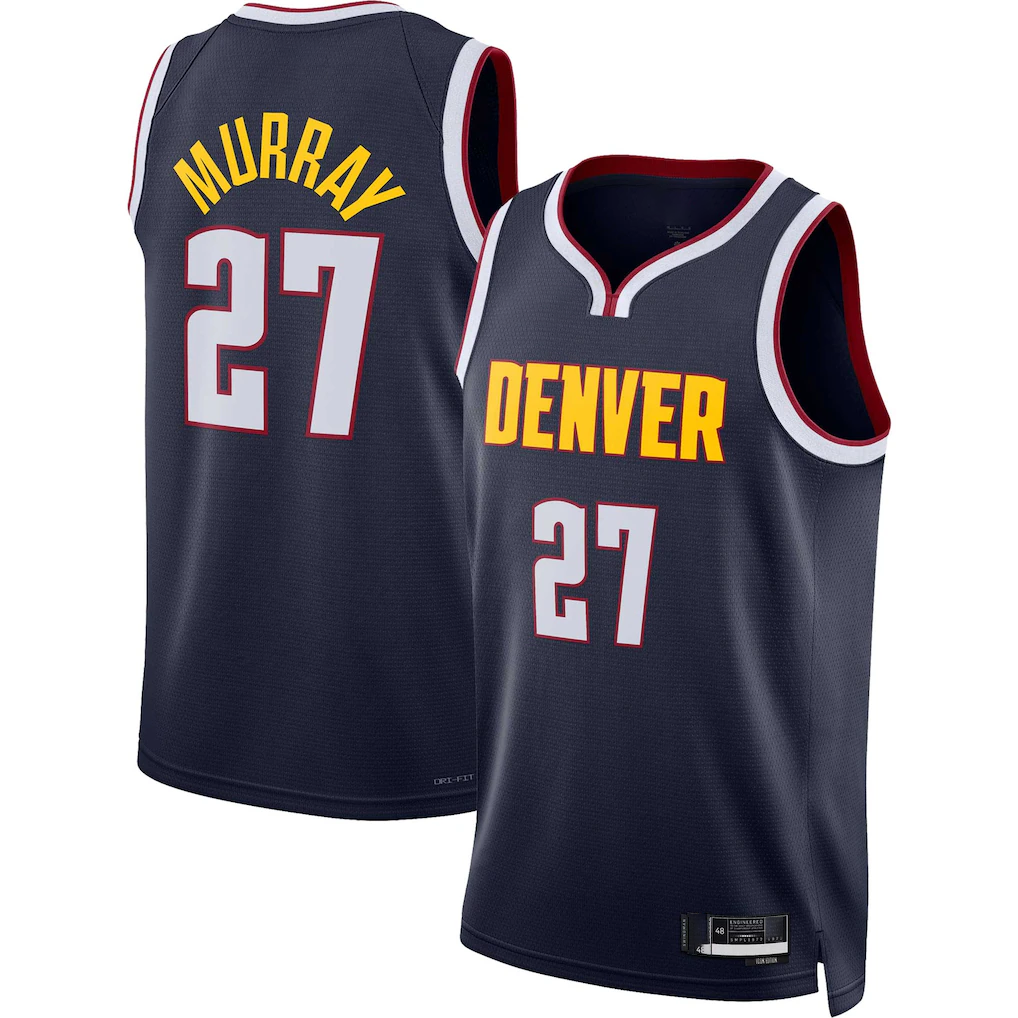 Xdoa D.Nuggets #27 Jamal Murray Navy Swingman Jerseys - Icon Edition