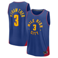 Xdoa D.Nuggets #3 Julian Strawther Blue Fast Break Replica Player Jerseys - Statement Edition