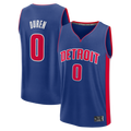 Jdoa D.Pistons #0 Jalen Duren  Blue Fast Break Replica Jerseys - Icon Edition
