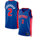 Xdoa D.Pistons #2 Cade Cunningham Blue Swingman Jerseys - Icon Edition