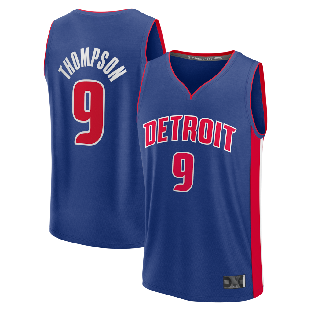 Xdoa D.Pistons #9 Ausar Thompson  Blue Fast Break Jerseys - Icon Edition