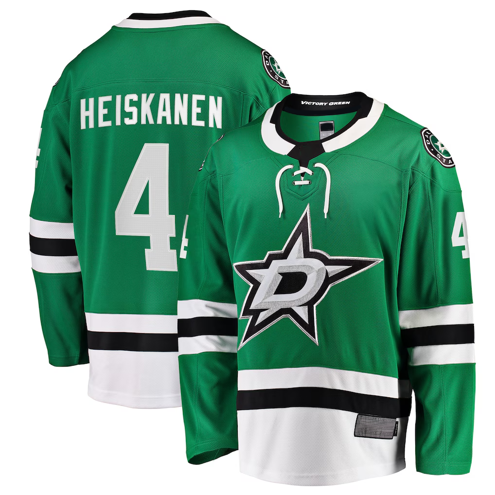 Jdoa D.Stars #4 Miro Heiskanen Kelly Green Team Color Breakaway Player Jerseys