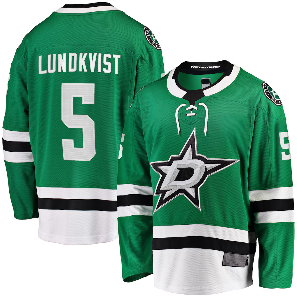 Jdoa D.Stars #5 Nils Lundkvist Kelly Green Home Premier Breakaway Player Jerseys