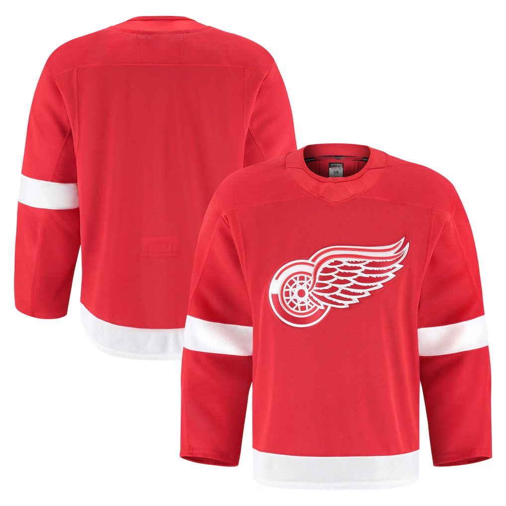 Jdoa D.Red wings Red Home Authentic Pro Jersey