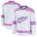 Jdoa D.Red wings White 2024 Hockey Fights Cancer Practice Jerseys