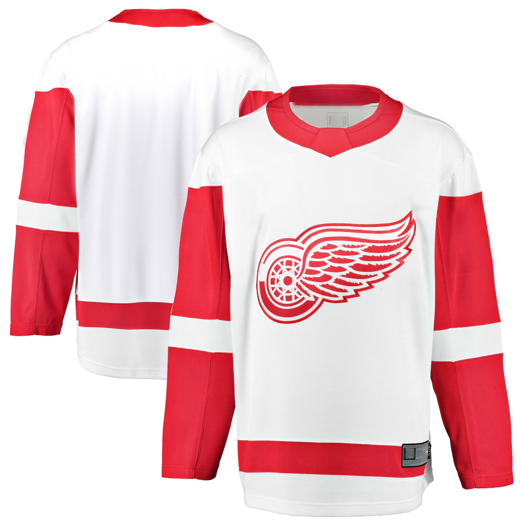 Jdoa D.Red wings White Breakaway Away Jerseys