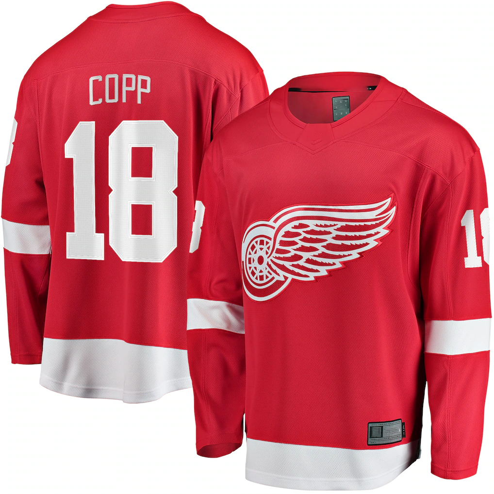 Jdoa D.Red wings #18 Andrew Copp Red Home Breakaway Player Jerseys
