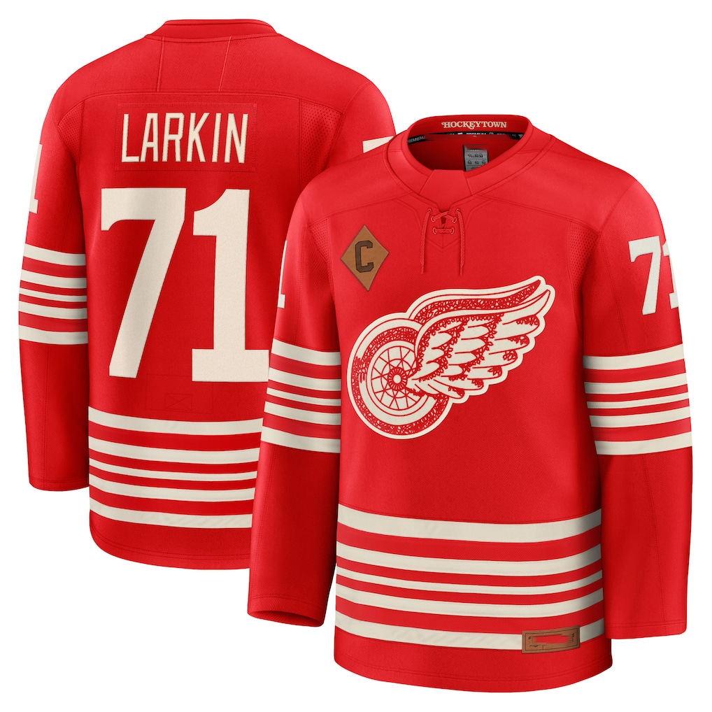 Jdoa D.Red wings #71 Dylan Larkin Red Centennial Premium Player Jerseys