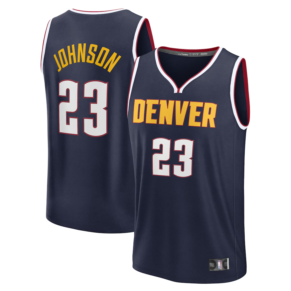 Xdoa D.Nuggets #23 Cameron Johnson Navy Fast Break Replica Jerseys - Icon Edition