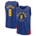 Xdoa D.Nuggets #8 Peyton Watson Blue Fast Break Replica Player Jerseys - Statement Edition