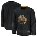 Jdoa E.Oilers Black 2024 Military Appreciation Practice Jerseys