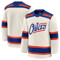 Jdoa E.Oilers Light Beige Alternate Premium Jerseys