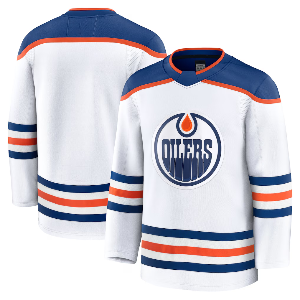 Jdoa E.Oilers White Away Premium Jerseys