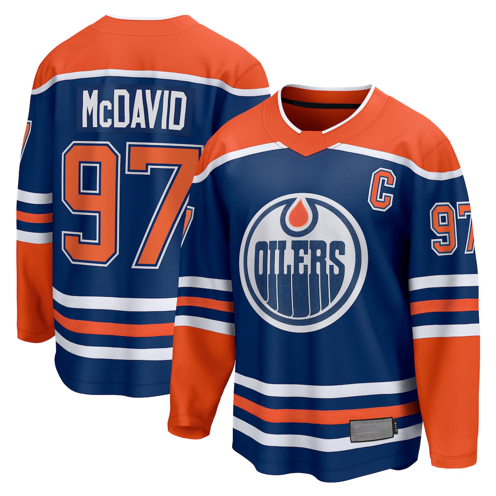 Jdoa E.Oilers #97 Connor McDavid Royal Home Breakaway Jerseys