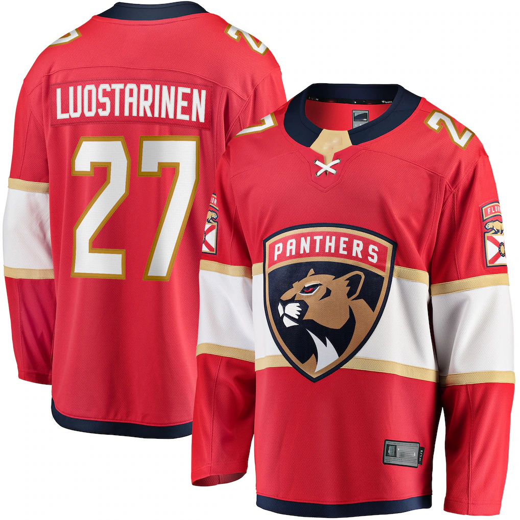 Jdoa F.Panthers #27 Eetu Luostarinen Red Home Breakaway Player Jerseys