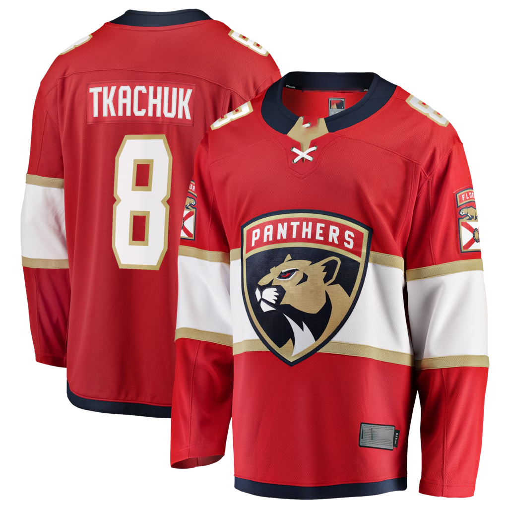 Jdoa F.Panthers #8 Brady Tkachuk Red Home Breakaway Jerseys