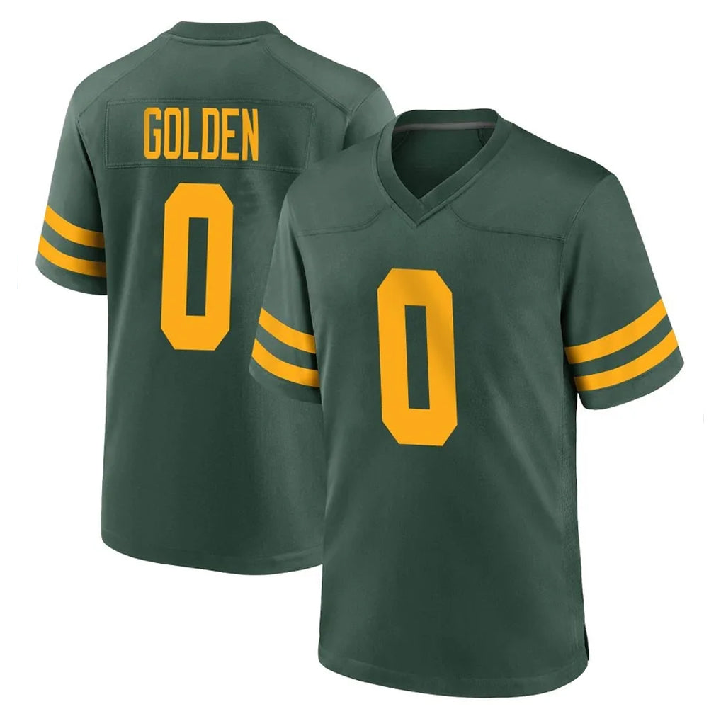 Jdoa GB.Packers #0 Matthew Golden Player Green Alternate Home Game Stitched Jerseys