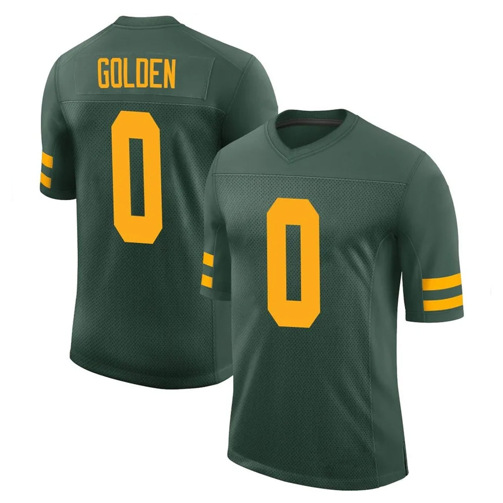Jdoa GB.Packers #0 Matthew Golden Player Green Alternate Vapor Home Game Stitched Jerseys
