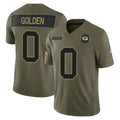 Jdoa GB.Packers #0 Matthew Golden Player Olive 2025 Salute To Service Limited Home Game Stitched Jerseys