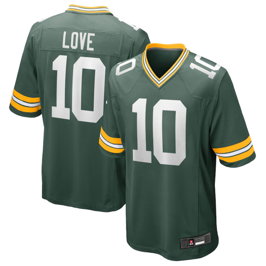 Jdoa GB.Packers #10 Jordan Love Player Green Game Stitched Jerseys